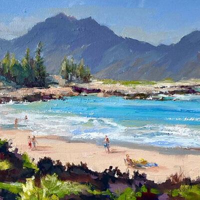 Southview of Fleming Beach from the Burger and Shake Shack